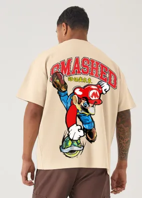 Smashed Men Oversized Printed T-Shirt