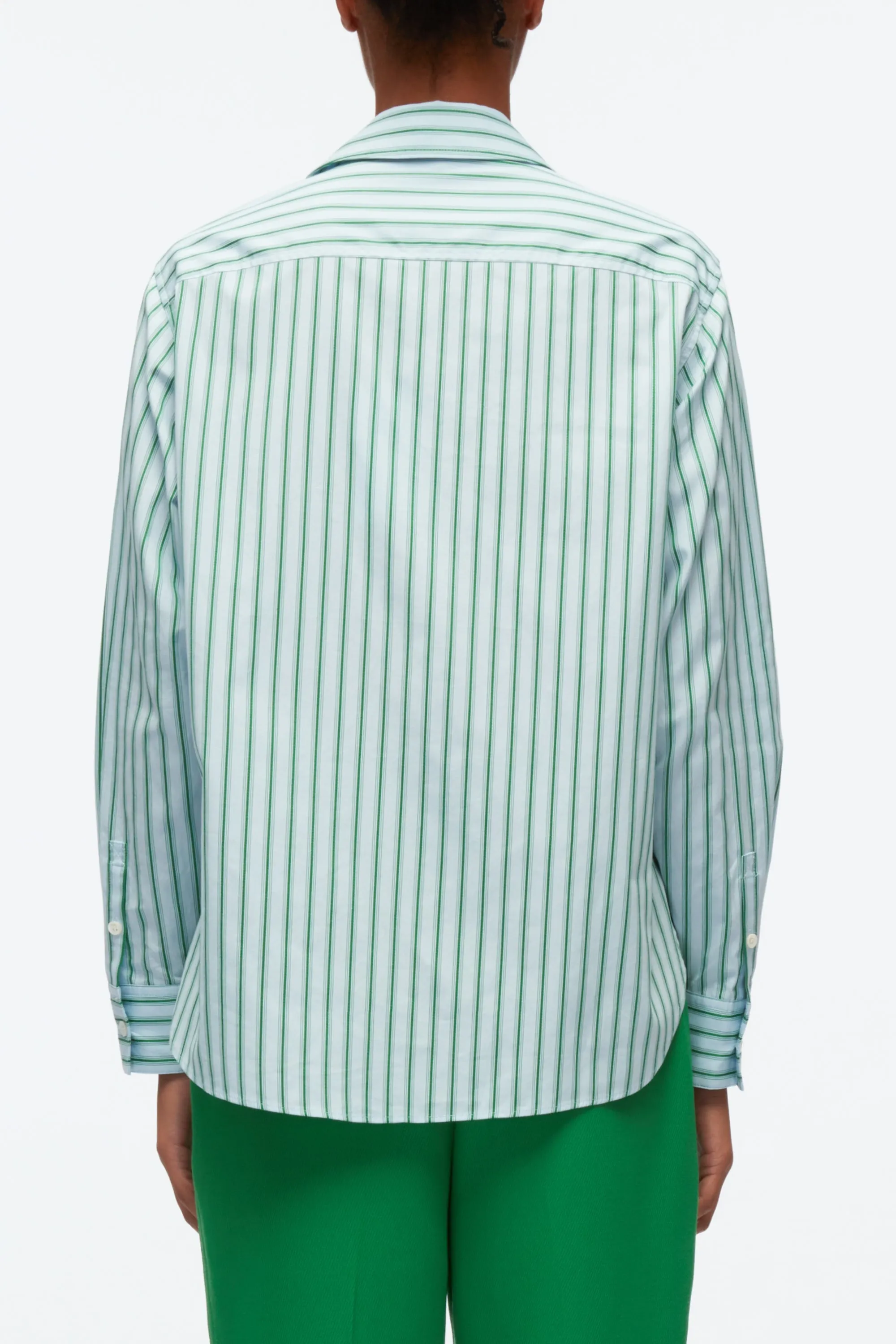 Striped Shirt With Abstract Zebra Embroidery