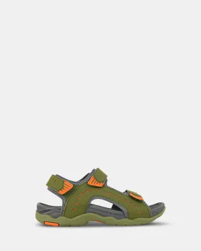 Terry  Dark Olive/Bright Orange