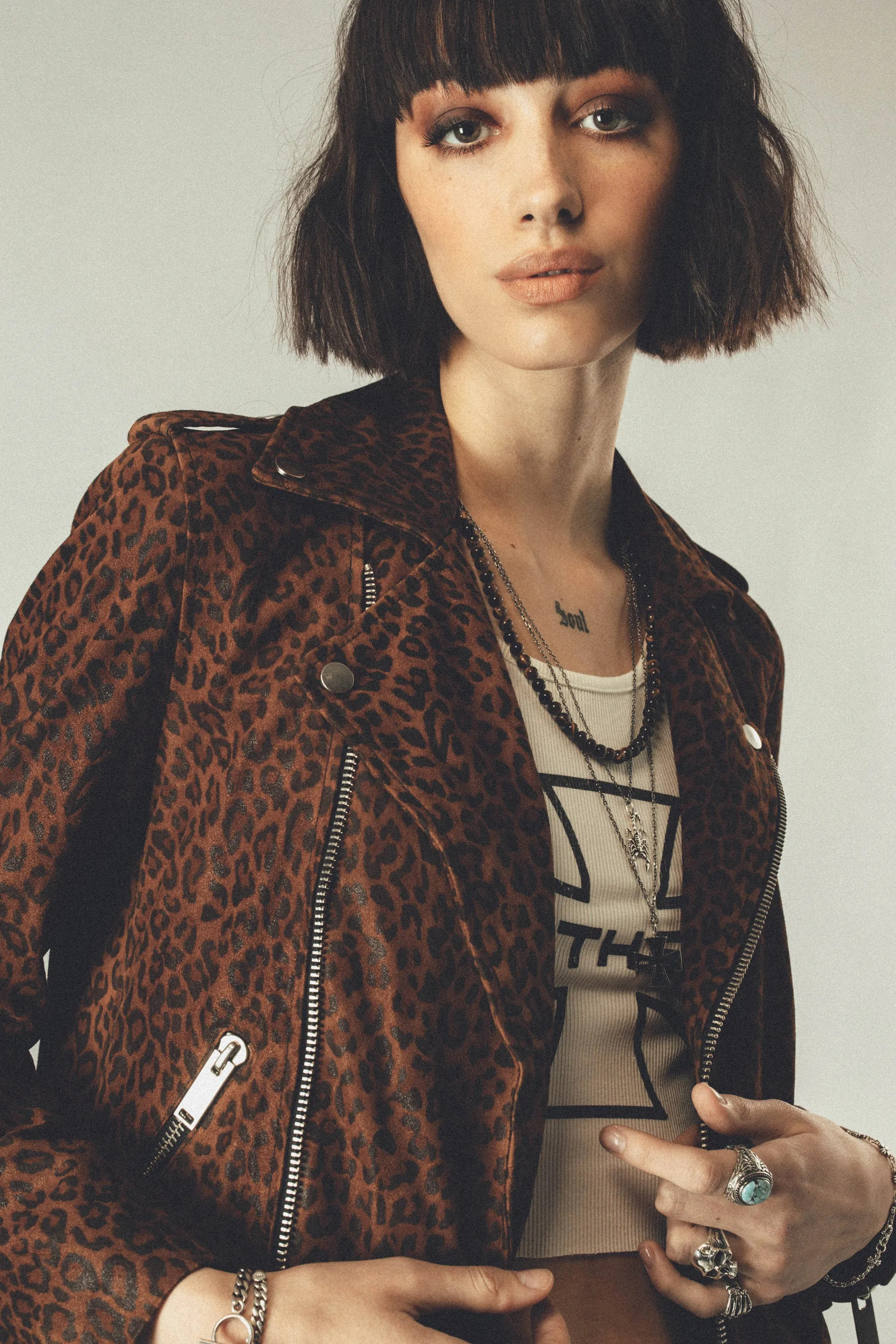 The Deuce Biker Jacket | Leopard