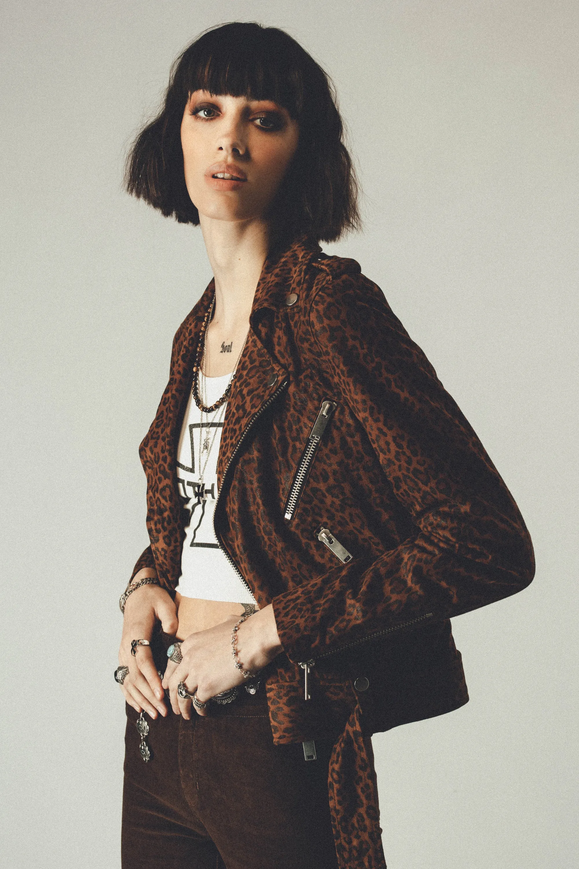 The Deuce Biker Jacket | Leopard