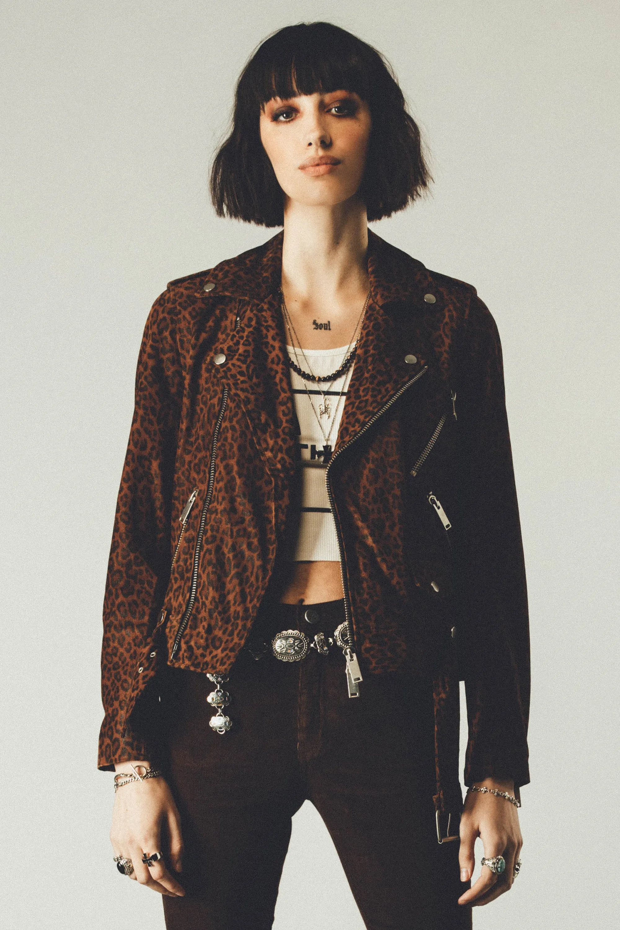 The Deuce Biker Jacket | Leopard