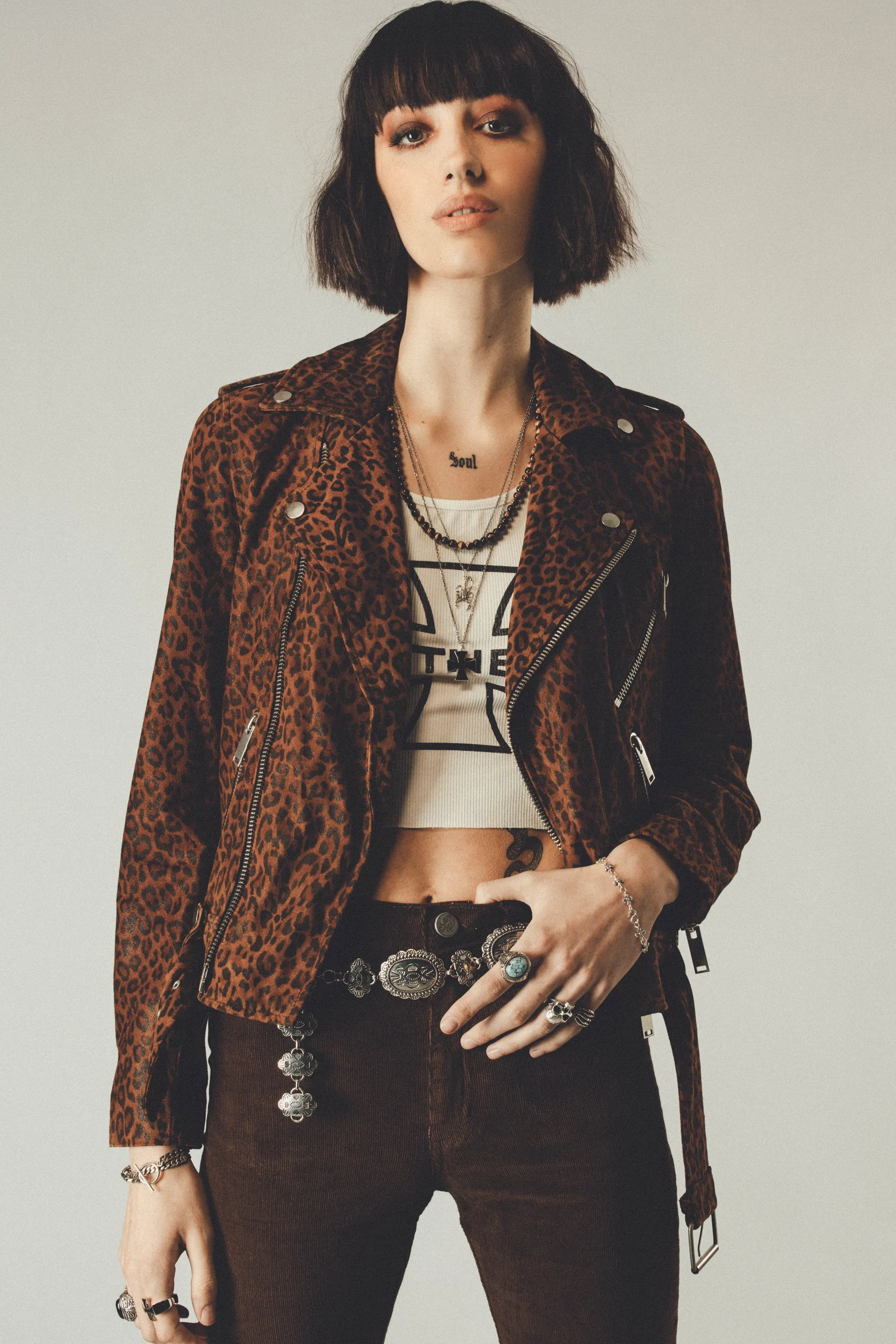 The Deuce Biker Jacket | Leopard