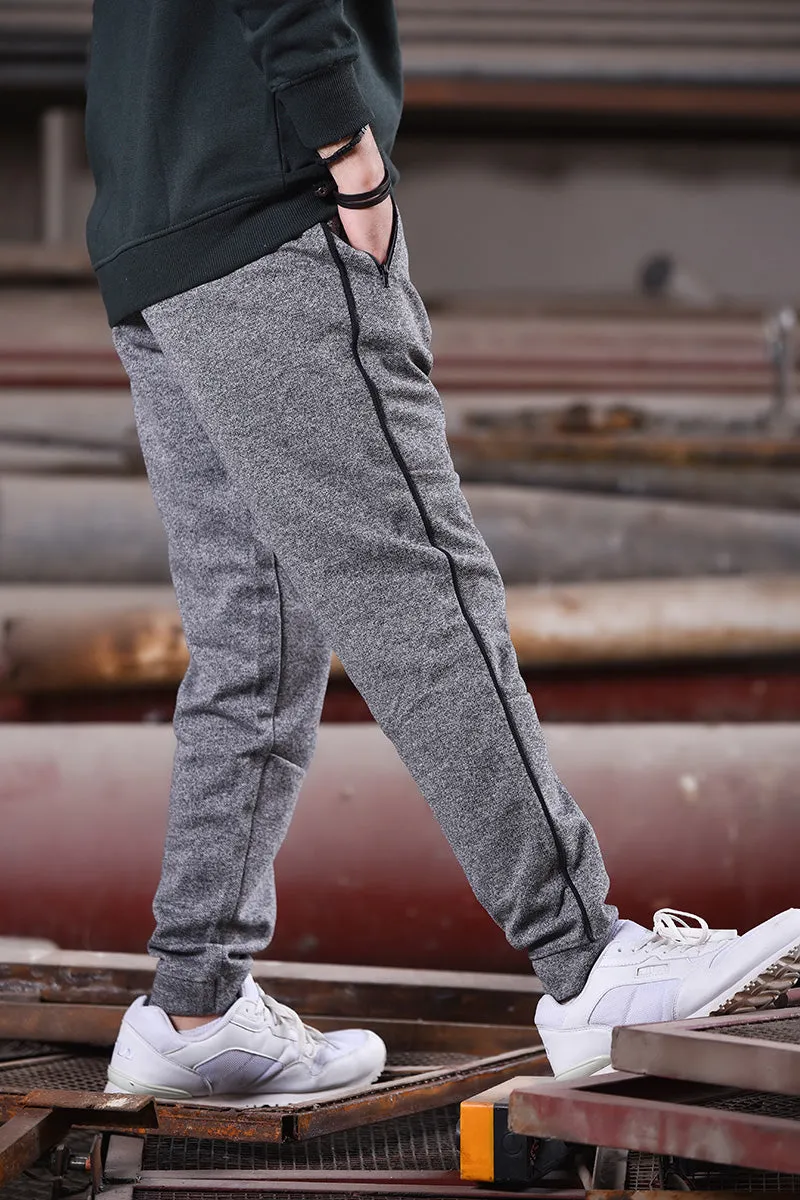 Trousers With An Elastic Waistband And Adjustable Drawstrings Tex-Grey