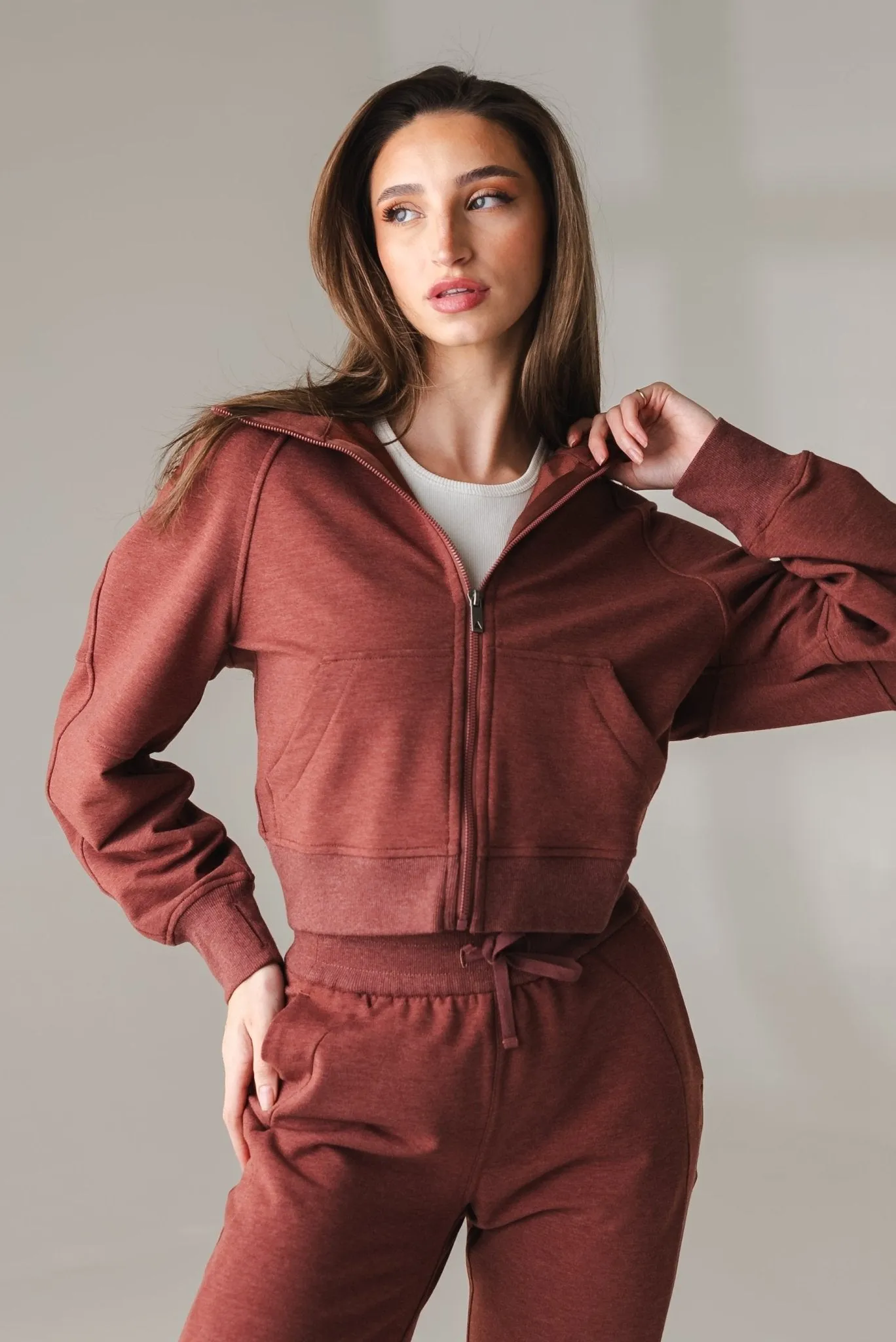 Vitality Studio Zip - Rosewood Marl