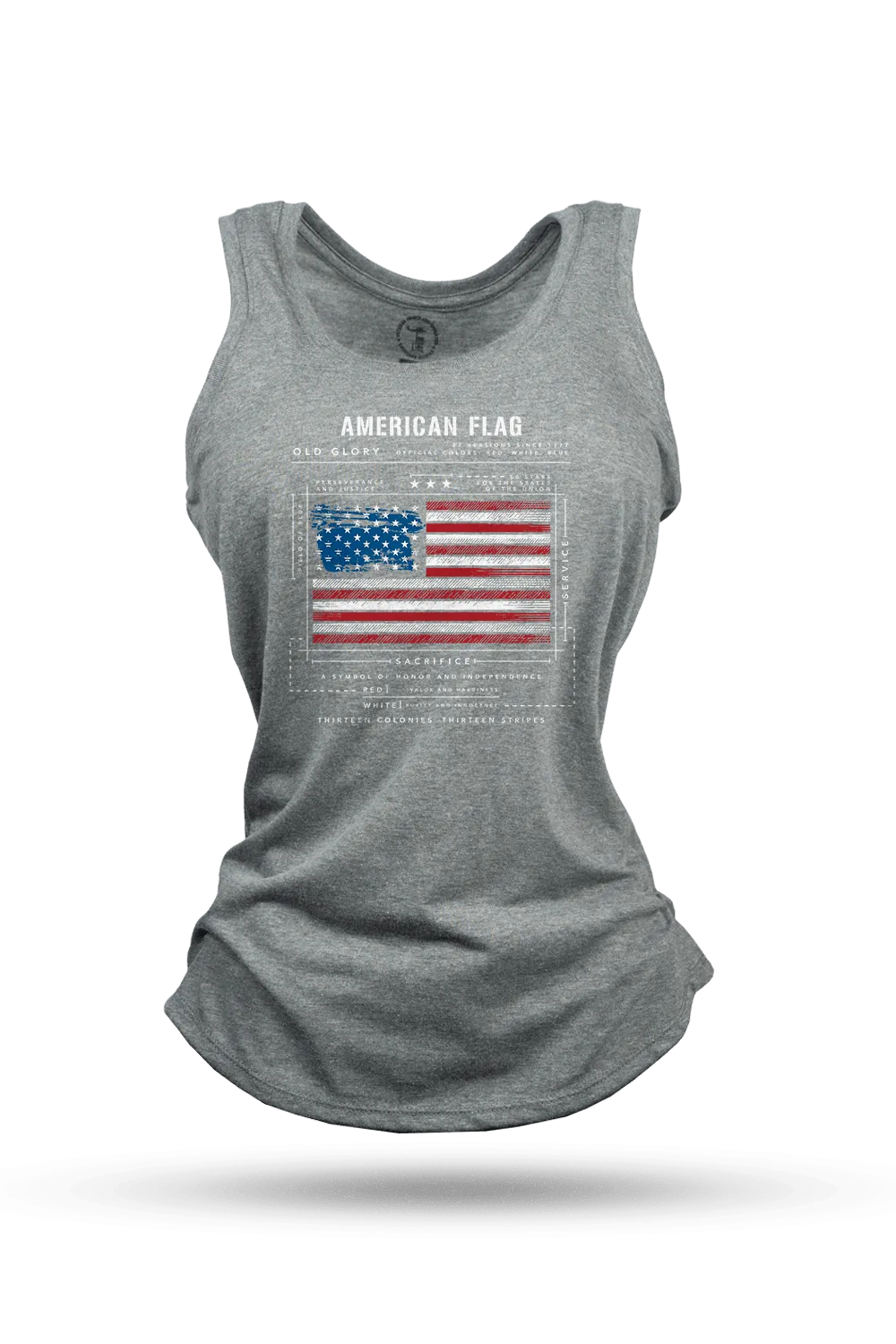 Women's Racerback Tank - American Flag Schematic