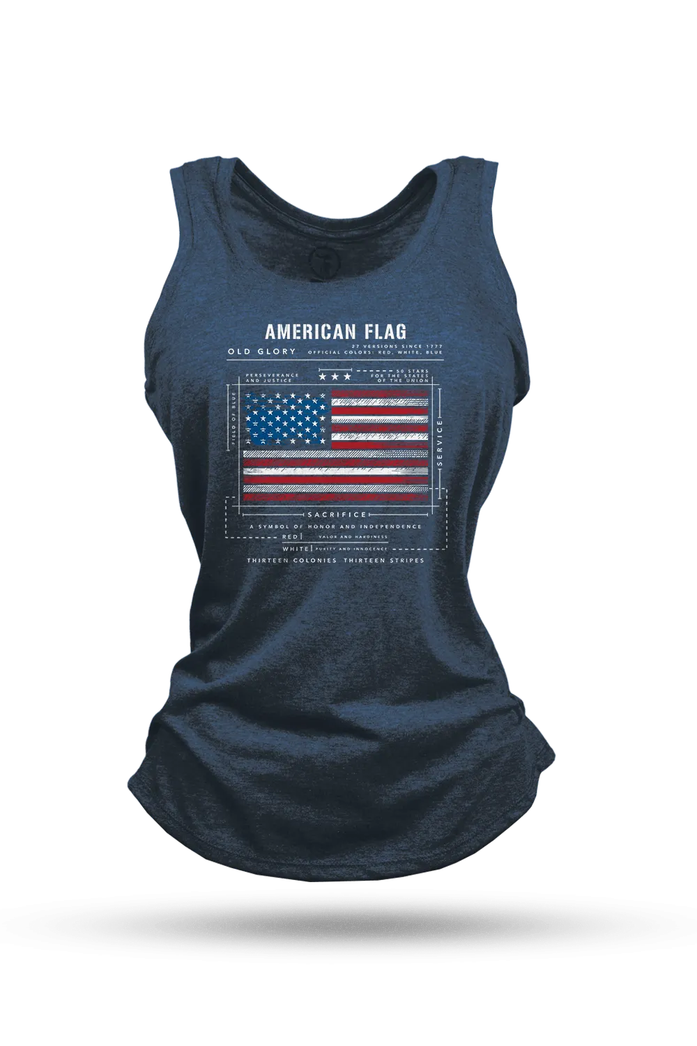 Women's Racerback Tank - American Flag Schematic