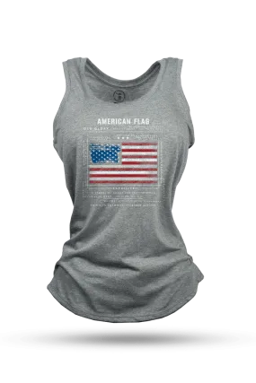 Women's Racerback Tank - American Flag Schematic